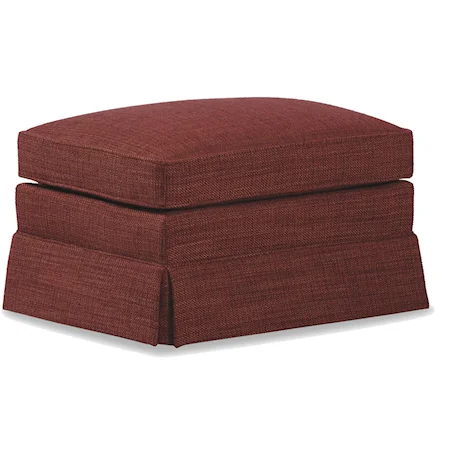 Upholstered Ottoman with Skirted Base